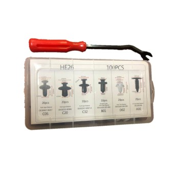 KIT BROCHES GRAMPA TAPIZADO CARROCERIA AUTO 100 PIEZAS