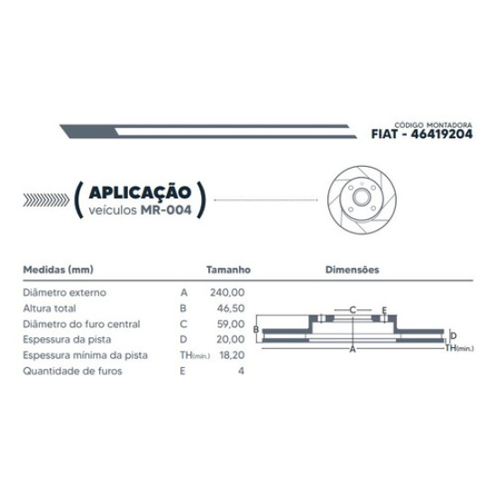 Disco Freno Fiat Palio Siena Uno Fire Ventilado Torq Brasil