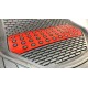 Alfombra Auto Juego 4 Piezas Reforzada Azul Rojo Plata